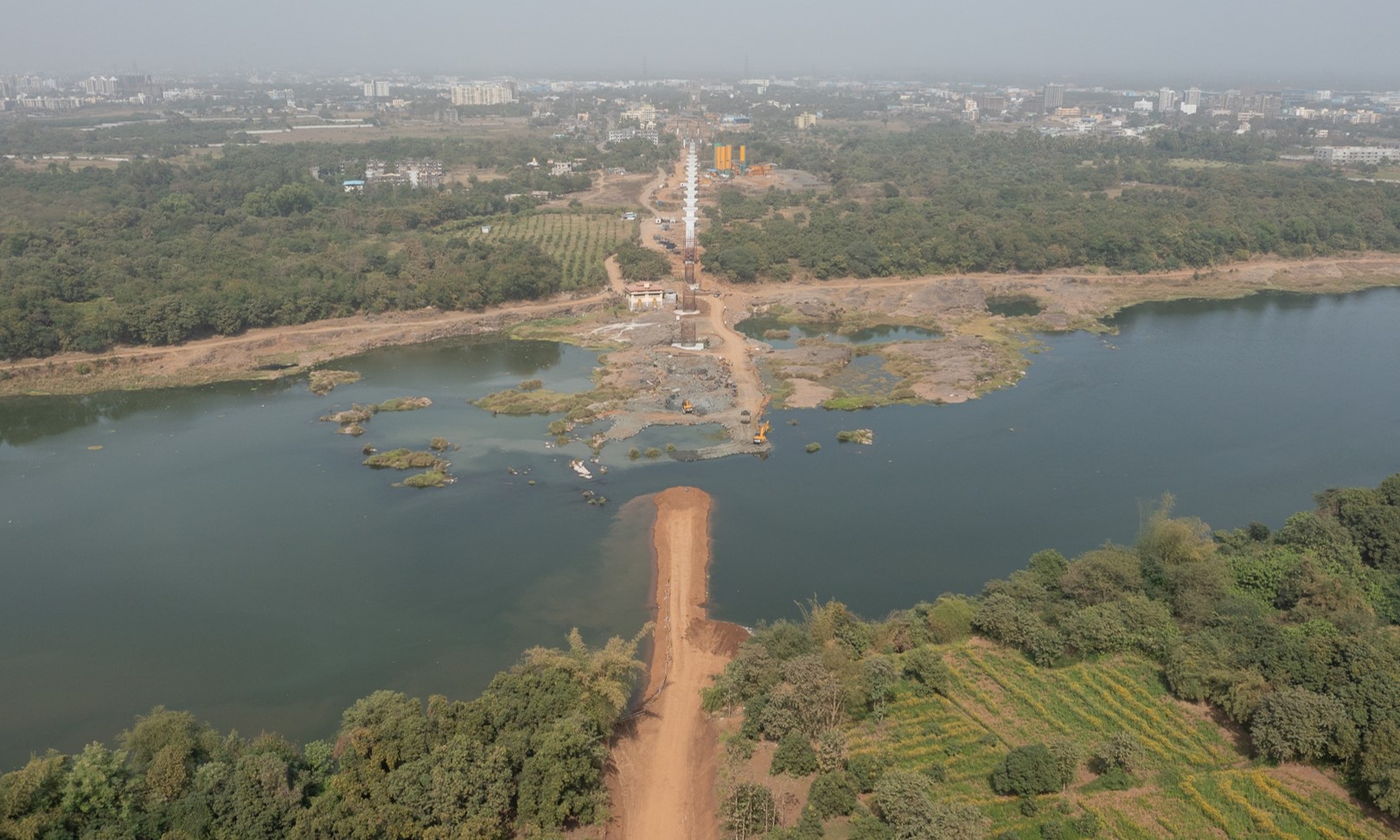 Girder concreting in progress on 25.11.2021