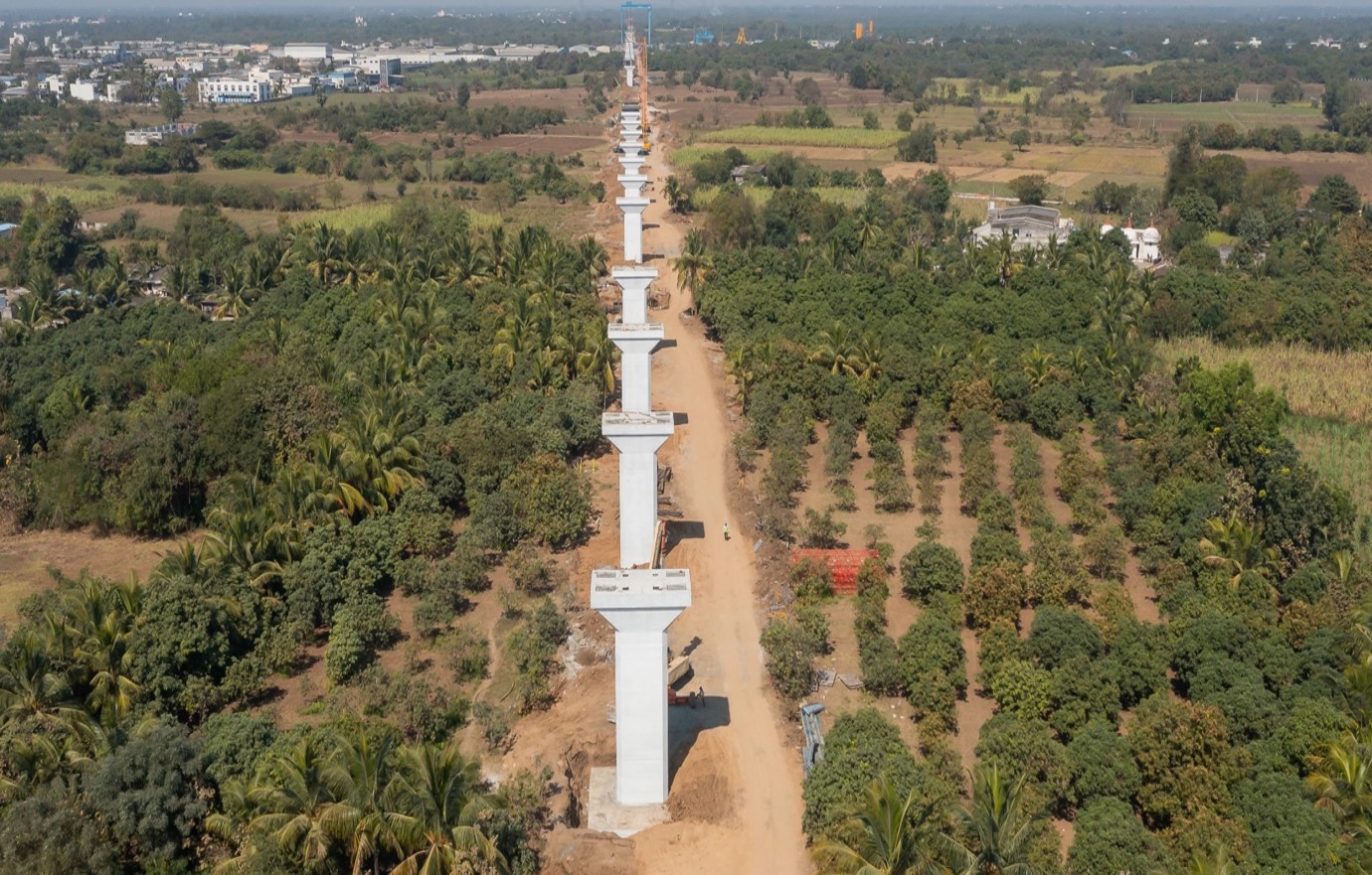 Pier Works at Auranga River, Valsad District, June 2023