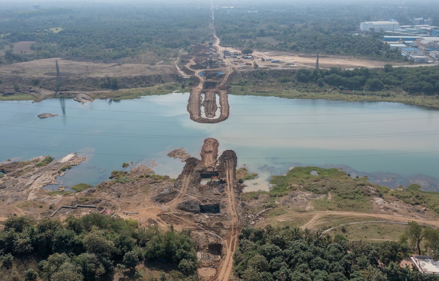 Pier work in Progress at GAD-9, Valsad District, June 2023