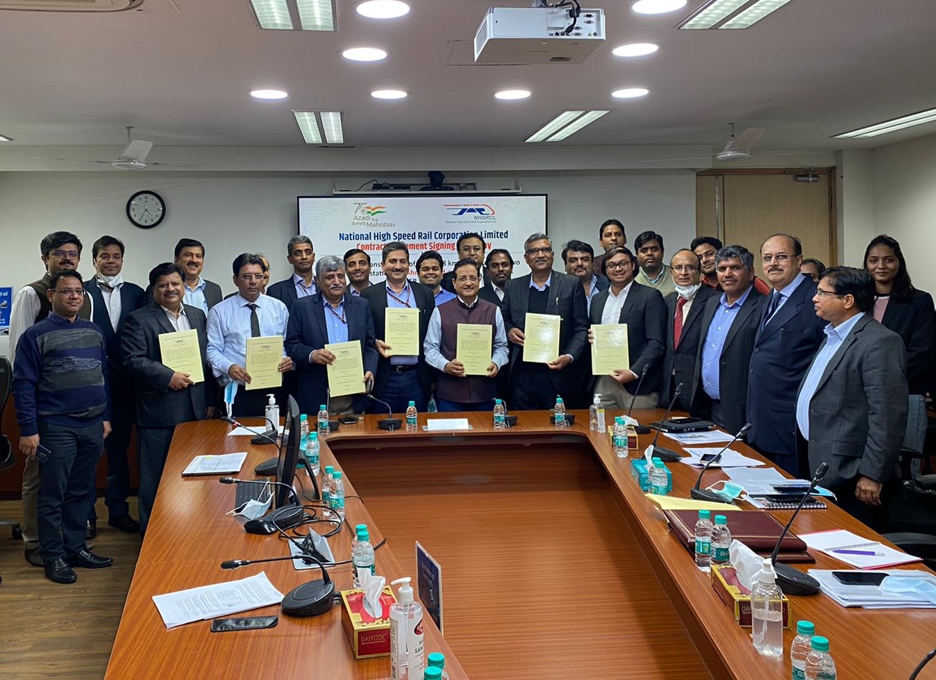 Contract agreement signing ceremony for MAHSR C-7 Package on 1st December 2021