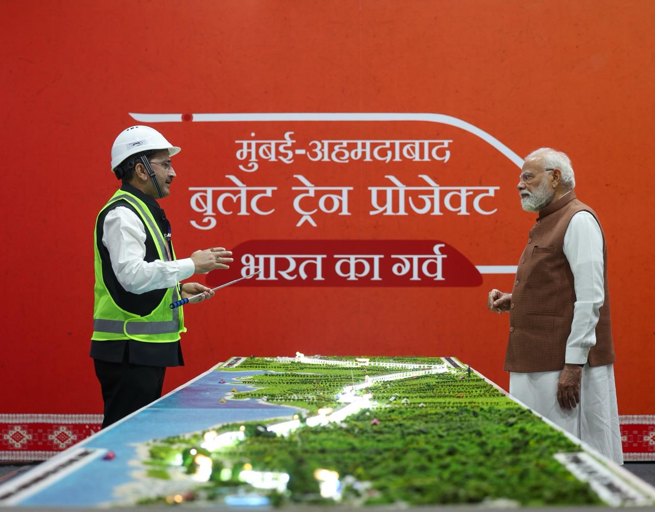 Hon’ble Prime Minister visit to under-construction Surat Bullet Train station on 15th November 2025