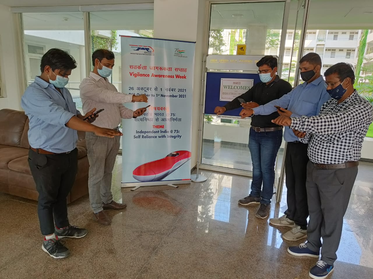Pledge taking ceremony at High-Speed Rail Training Institute, Vadodara on 26th Oct, 2021